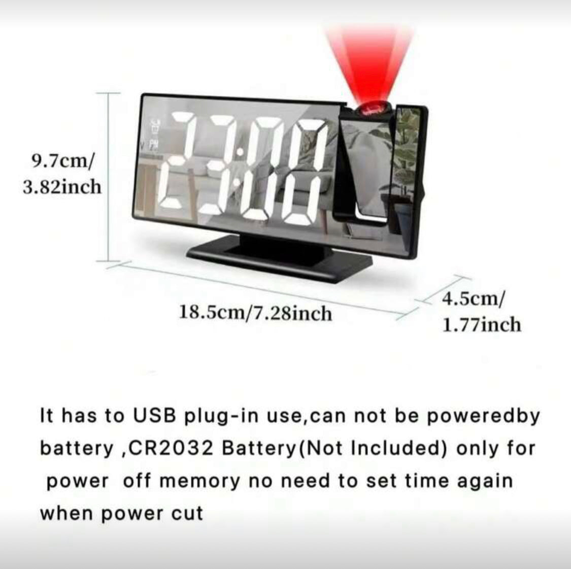 LED Multifunctional Electronic Projection Clock